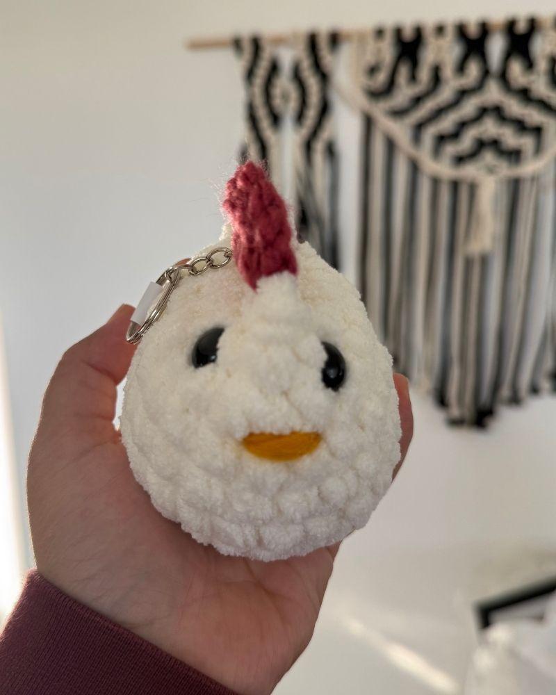 Handmade Chicken Keychain