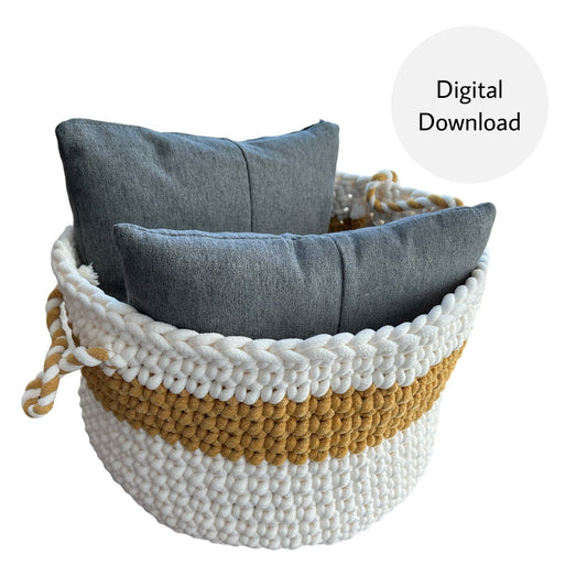 Crochet Plush Big Basket Pattern