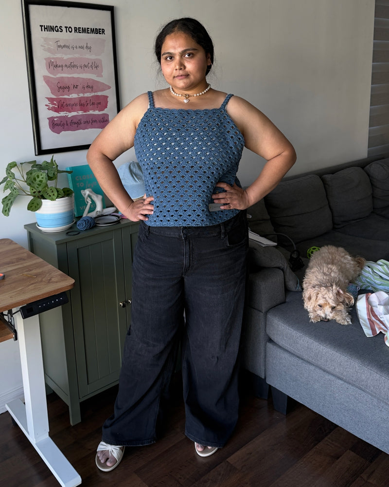 Handmade Dome Stitch Summer Crochet Top - Sizes XS to 5XL