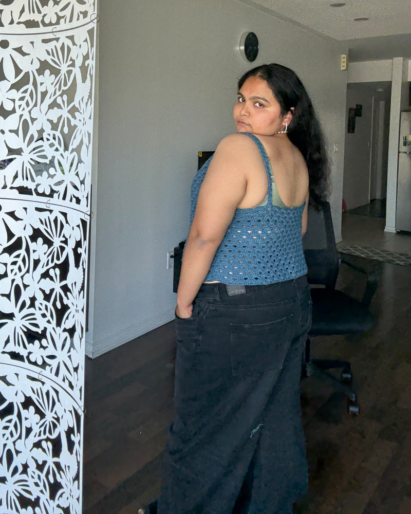 Handmade Dome Stitch Summer Crochet Top - Sizes XS to 5XL