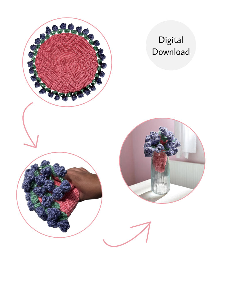 Flower Bouquet Placemat Crochet Pattern