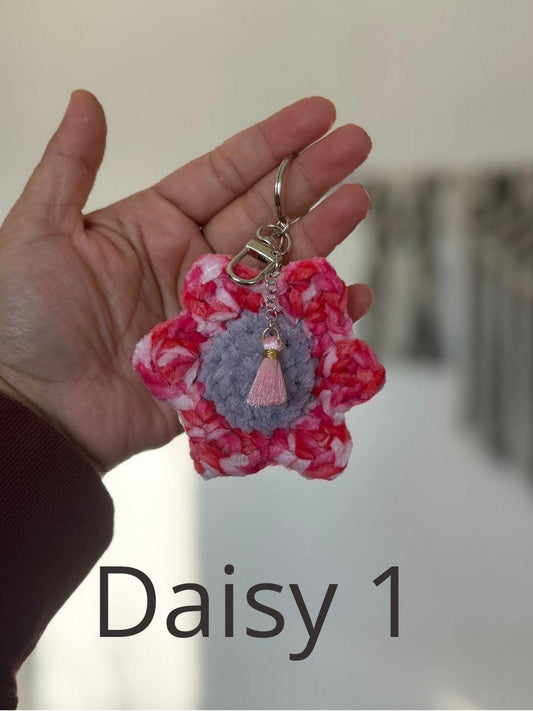 Handmade Daisy Flower Keychain