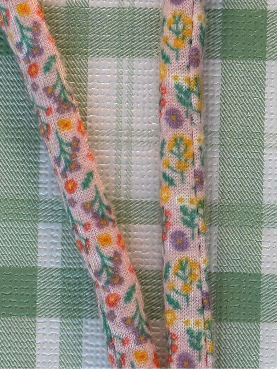 Floral Print on Peach Fabric